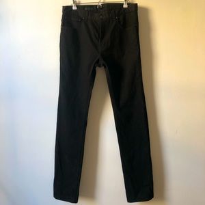 KARL LAGERFELD Black Button Fly Straight Leg Jeans